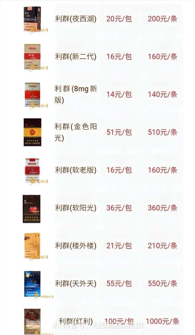 正品利群香烟多少钱一盒(正品利群香烟多少钱一盒啊)